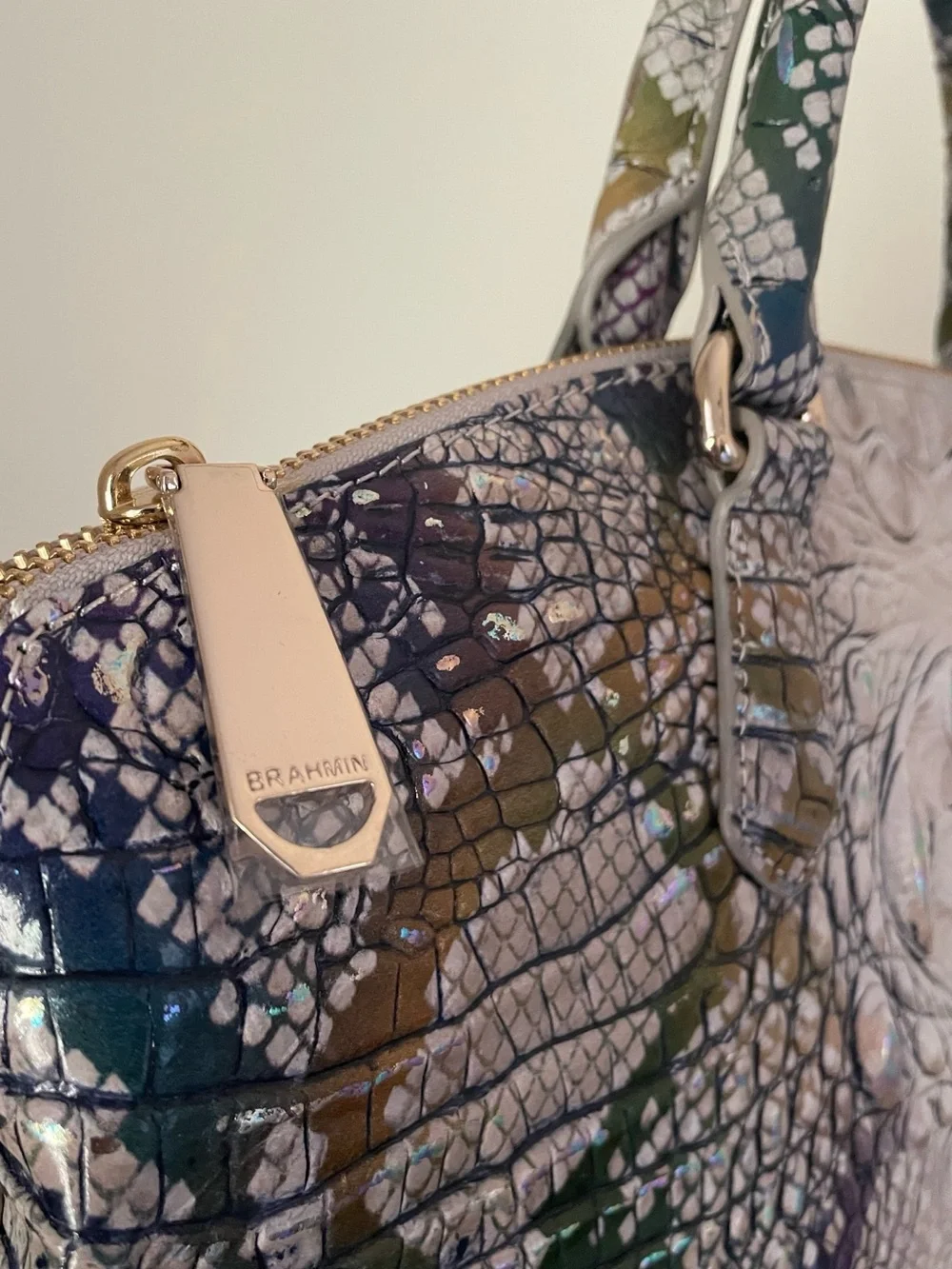 Brahmin Large Duxbury Satchel and Matching Wallet